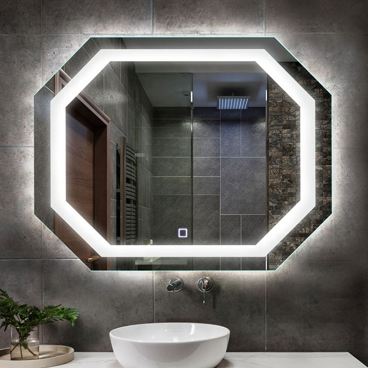 Frameless Rhombus LED বাথরুম মিরর